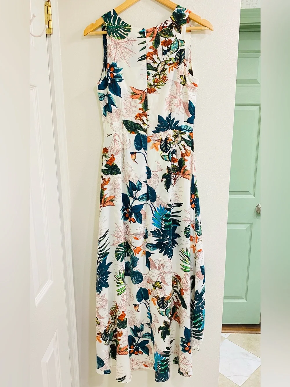 Kormei Floral White High-Low Skirted Romper - White Floral